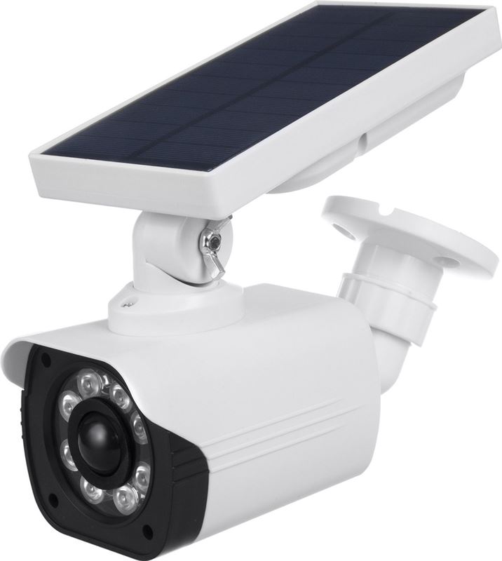Dummy Zonne camera | Knipperende LED | Bewegingssensor | LED-verlichting - Gratis sticker SOL1800S wit